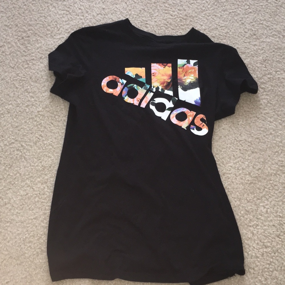 Floral adidas shirt